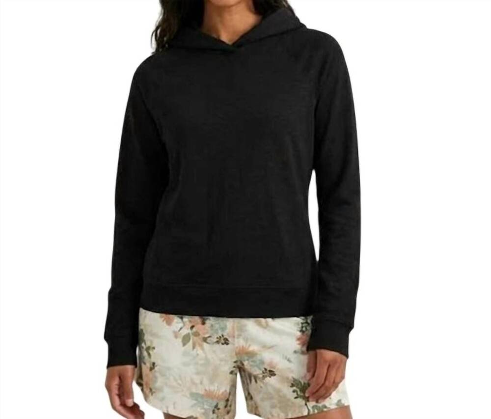NEW EDDIE BAUER lightweight tempo pullover hooded tee shirt hoodie in black